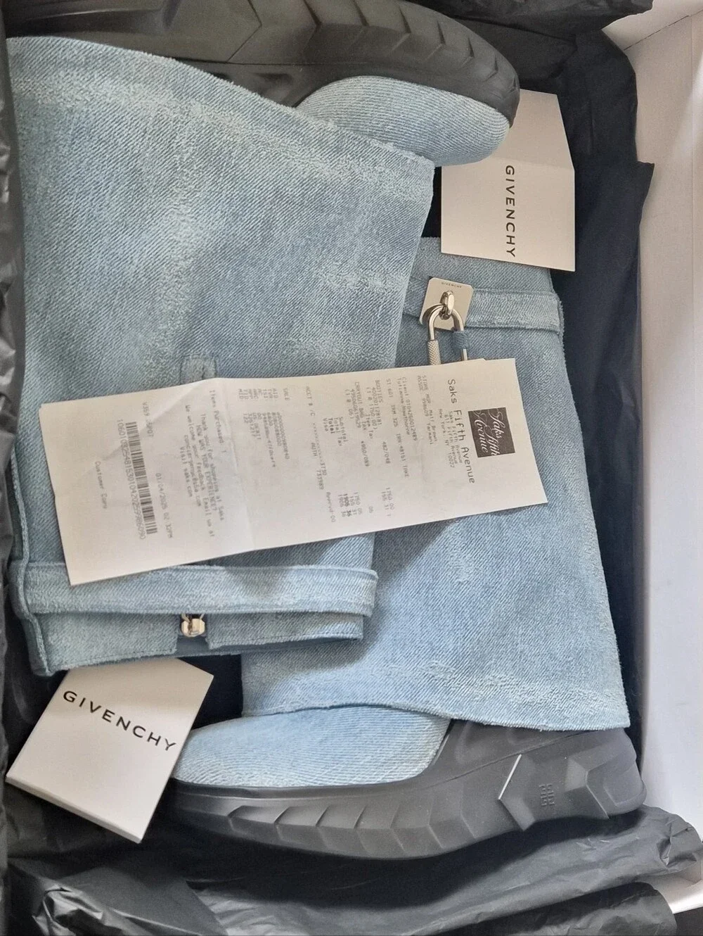 Givenchy Light Blue Suede Mid-Calf Boots